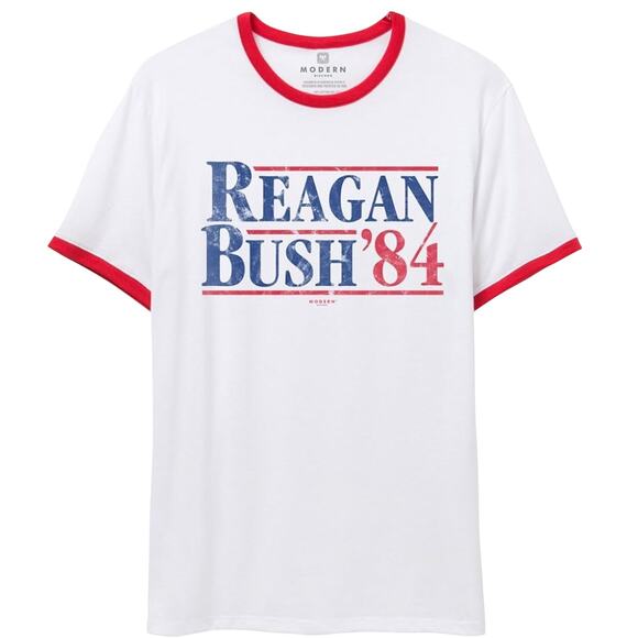5 for $25| Superluxe Reagan Bush 84 Vintage Ringer Burnout Tee Size XXL - Picture 1 of 10